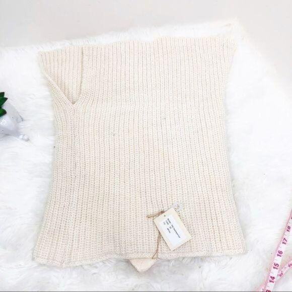 Nirvana Designs Rib Neck Warmer Handmade Merino Wool Knit Ivory from Nepal NWT - Picture 3 of 11